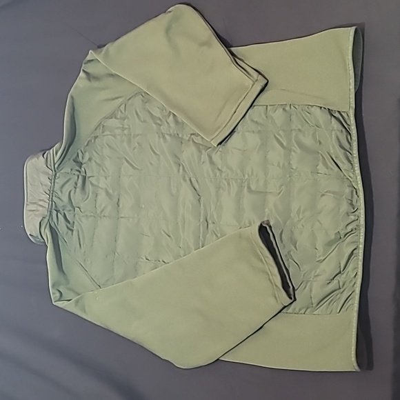 Orvis Quilted Snowbird Full Zip Jacket Lightweight Olive Green Mixed Media - Picture 12 of 13